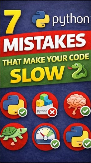 7 Python Mistakes That Make Your Code Slow 🐍 | Fix These Now