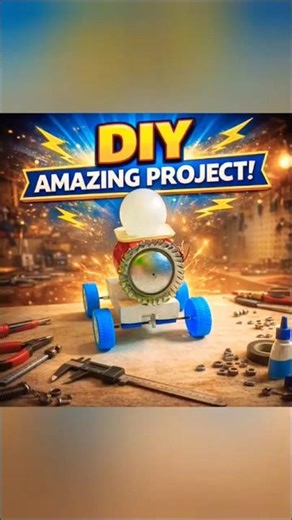 How to Make a Mini Electric Car with Light | DIY Science Project