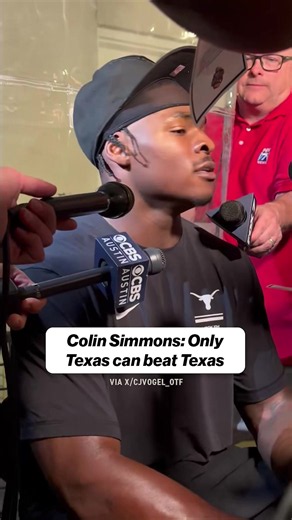 No hesitation from Colin Simmons when asked what went wrong against Oklahoma (via X/CJVogel_OTF) #cfb #collegefootball #sec #oklahoma #texas