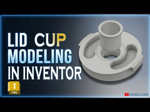 Lid Cup Modeling in Autodesk Inventor | Step-by-Step CAD Tutorial for Beginners | DEVELOPMECH
