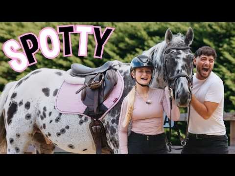 Harlow rides SPOTTY!! Demir's new horse!