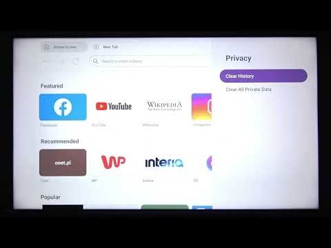 PANASONIC TN-43W70AEZ - How to Clear Browser History