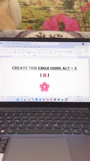 🌸 Flower Emoji Unicode Codes | Type These in MS Word Using ALT + X #shorts #youtubeshorts