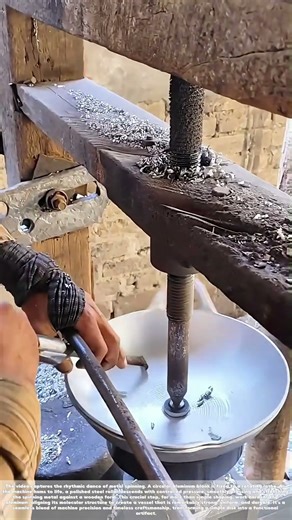 Shaping Metal, Spinning Tradition: The Press That Forges a Thousand Pots**