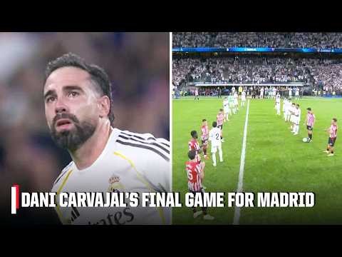 Dani Carvajal leaves the field for the final time as a Real Madrid player 🙌 | ESPN FC