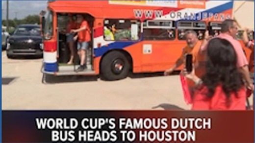 World Cup's famous Dutch bus heads to Houston