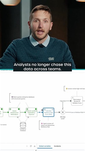 How does UiPath enable agentic business orchestration? Maestro orchestrates the process. IXP extracts critical data. Robots + APIs enrich it. AI agents analyze risk. Action Center keeps people in… | Stewart Oldroyd