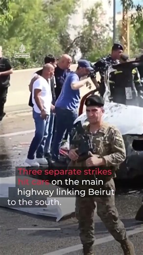 12 killed by a series of Israeli strikes on cars in Lebanon | AJ #shorts