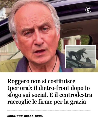 Roggero non si costituisce (per ora): il dietro-front dopo lo sfogo sui social. E il centrodestra…