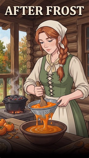 Splitting a Wild Persimmon Seed Before Baking Hearth Pudding