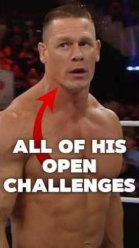 EVERY John Cena US Title Open Challenge Match #wwe #wrestling #shorts