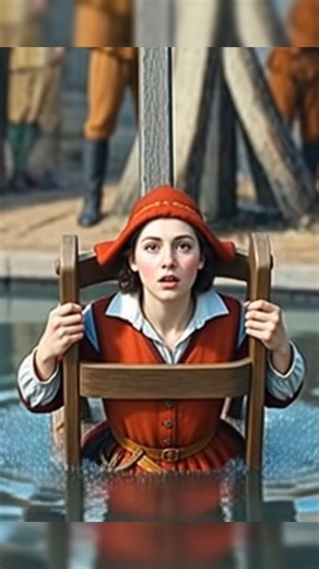 Crazy Punishment 100 Years Ago: Sitting in a River on a Ducking Stool! #funfacts #shorts #history