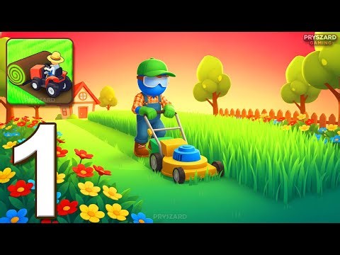 Backyard Master - Gameplay Walkthrough Part 1 - Shape Trim & Decorate Backyards (iOS, Android)