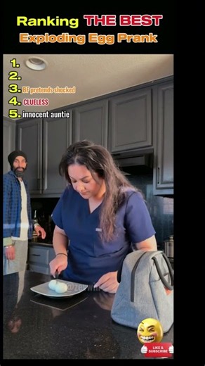 The moment it actually BLEW UP... 💥🥚 Wait for his reaction!#Prank #ExplodingEggPrank #Pranks #funny