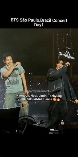 RM, Hobi, Jimin,Taehyung Jungkook Jamal Dance BTS Brazil Concert Day1