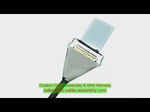 PTZ gimbal control cable ISO 13485 overmolded LVDS ITT to JST IP67 FEP jacket braid shield minus40 t