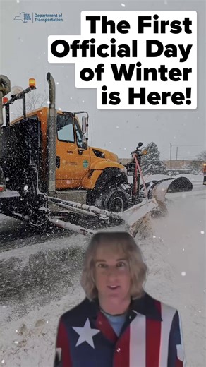❄️Happy First Day of Winter❄️ Snow all this month. Spring vibes a few days ago. New York weather has been all over the place, but today it's officially the first day of Winter. ❄️ That means snowplows are (and have already been) out and ready when conditions change. When you see them on the road, give them plenty of space and a little patience as they work to keep everyone moving safely. #DontCrowdThePlow | New York State Department of Transportation