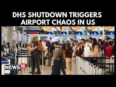 DHS Shutdown Sparks Massive Airport Chaos In The United States | TSA Workers | US News | N18G