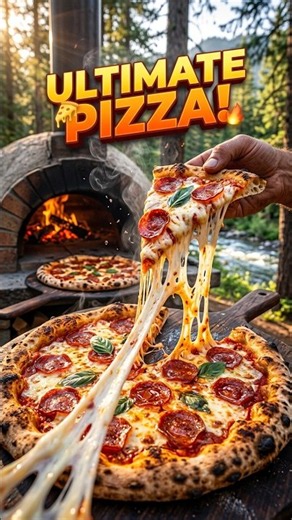 The ULTIMATE Wood-Fired Pizza in the WILD! 🍕🔥 #WoodFiredPizza #WildernessCooking #OutdoorCooking