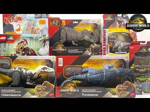 Jurassic World REBIRTH Movie Toy Collection Unboxing ASMR review | Gigantic Thrashers | Lego 76970