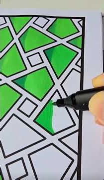 Geometric Pattern Coloring 🎨 | Satisfying & Relaxing Process #shorts