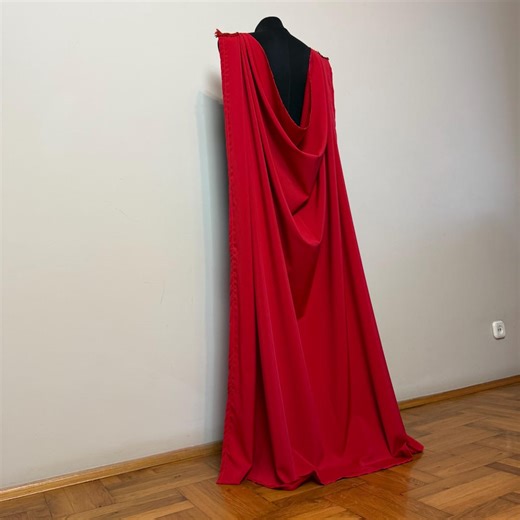 Wedding Red Not Clear Not Transparent Silk Cape, Red Open Back Cape, Red Bridal Cape, Shoulder Cape, Fantasy Cape, Ceremony Cape - Etsy