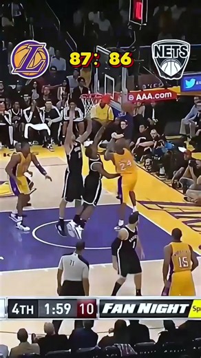 Lakers vs. Nets: The Decisive Moments of the Fourth Quarter#NBA #Basketball #fyp #Lakers #Kobe