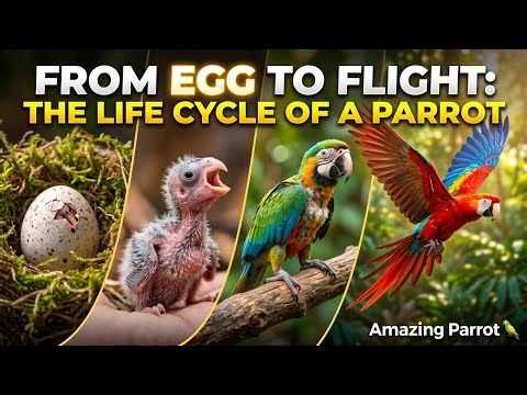 From Egg to Flight: The Life Cycle of a Parrot 🦜🥚 | Amazing Parrot