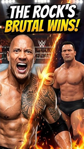 The Rock didn't hold back in this match! 😳🔥 #wwe #prowrestling #therock