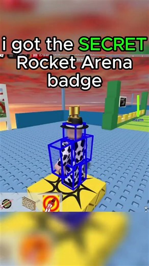 how to get the SECRET Rocket Arena badge #roblox #animation #memes #gaming