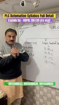 PLC Automation Syllabus Explain By Gopal Sir #shorts #plc #hmi #scada #electrical #automation #vfd