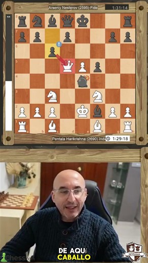 ¡BOMBAZO! Sacrificio de Dama en la Jugada 8 #chess #ajedrez #chesstactics #historia