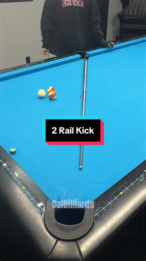 2 Rail Kick Technique🎱😱⁉️##billiards##8ballpool##8ball##pool#billiard