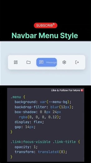 Modern Navbar Menu UI ✨ | Glassmorphism Style using HTML & CSS | Coding With Cousins