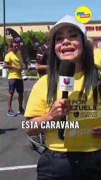 Carolina Sandoval inicia en Los Ángeles la caravana de ayuda para Venezuela.