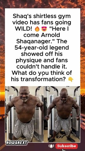 Shaq's Shirtless Gym Video Sends Fans Into a Frenzy 🔥 #shorts #shaq #shaquilleoneal #fitness #nba