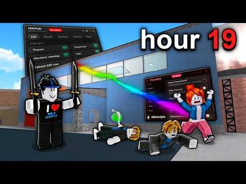 Using HACKS for 24 Hours in Murder Mystery 2 Scripts!