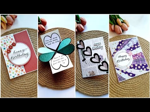 5 DIY Cute Birthday Greeting Cards l Easy Handmade Cards for Birthday l Tutorial
