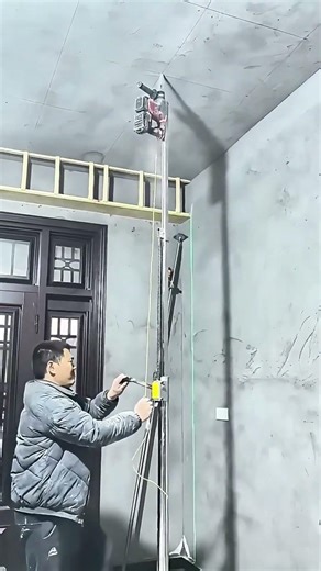No Ladders Needed ! This Wheel Drill Stand Drills Ceilings With a Rope Pull