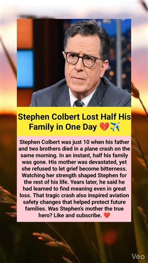 Stephen Colbert Lost Half His Family in One Day 💔✈️ #truestory