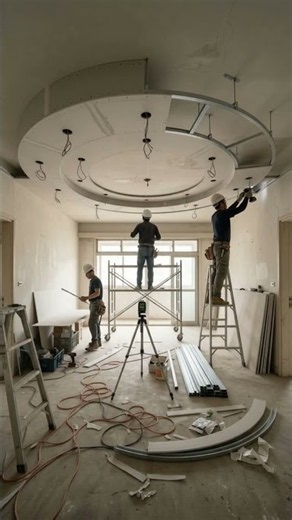 This Circular Ceiling Transformation Is INSANE! 😱🔥 #shorts