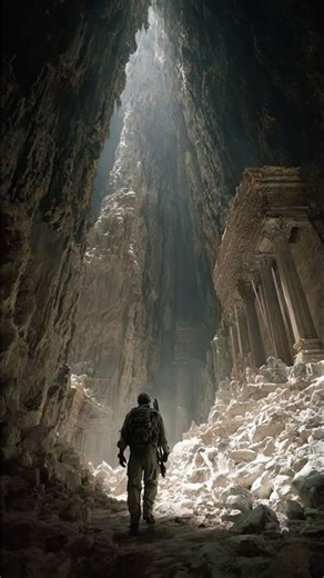 Mountain Cracks Open, Exposing Ancient Temple