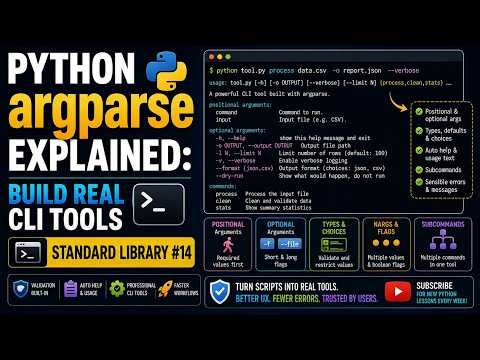 Python argparse Explained: Build Real CLI Tools | Standard Library #14