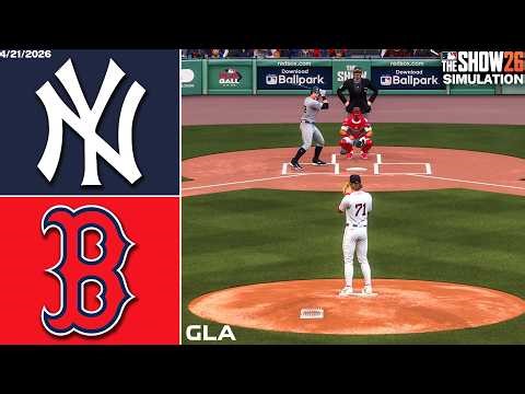 Yankees vs. Red Sox Simulation | 4/21/26 | MLB The Show 26 PS5 Gameplay