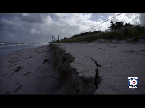 King tides, extreme wind causing beach erosion along South Florida coastline