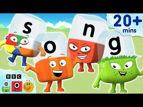 Reading Songs for Preschoolers | Learn to Read and Write Compilation | ABCDE | Alphablocks