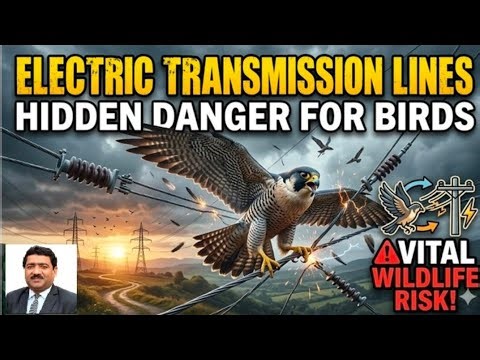 Hidden Danger: How Electric Transmission Lines Harm Urban Birds@ZooSphere786 