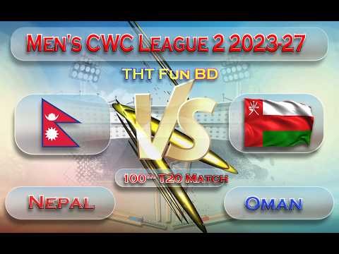 Nepal Vs Oman | OMA v NEP | Men's CWC League 2 Live Score Streaming & Updates 2023-27