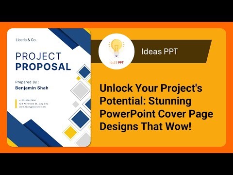 Unlock Your Project's Potential: Stunning PowerPoint Cover Page Designs That Wow!