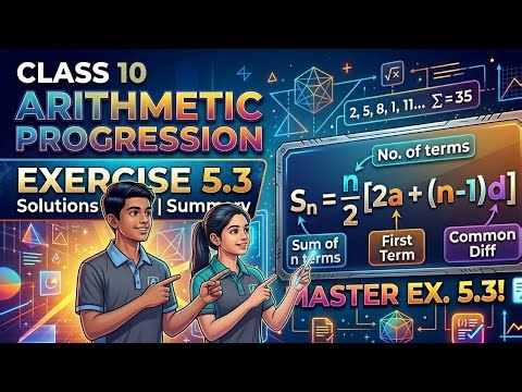 class 10th maths Arithmetic Progression NCERT Exercise 5.3 (Q4 to 11) Solutions 